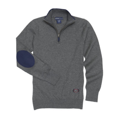 Grey "Trey" Quarter‑Zip Sweater