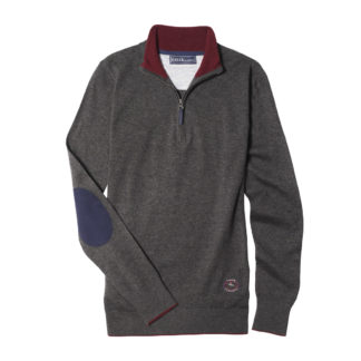 Dark Grey Trey Quarter-Zip Sweater