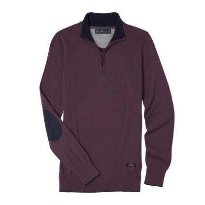 Purple Trey Quarter-Zip Sweater