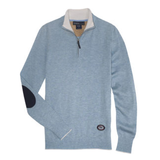 Sky Blue Trey Quarter-Zip Sweater