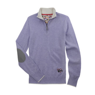 Danny & Ron's Rescue Lavender Trey Quarter-Zip Sweater