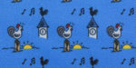 Rooster Trim Blue Background