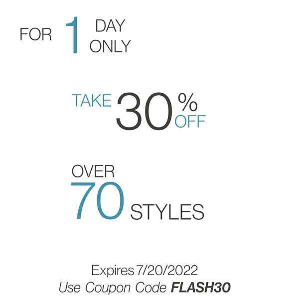 July Flash Sale, 30% Select Styles